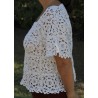 Tunique courte dentelle blanche au crochet