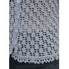 Gilet au crochet dentelle fait main, couleur gris perle