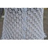 Gilet au crochet dentelle fait main, couleur gris perle